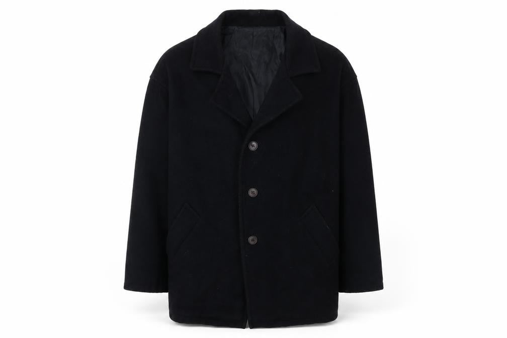 Mens UK Size XL Stone River Tradition Black Overcoat