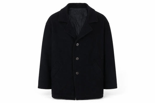 Mens UK Size XL Stone River Tradition Black Overcoat