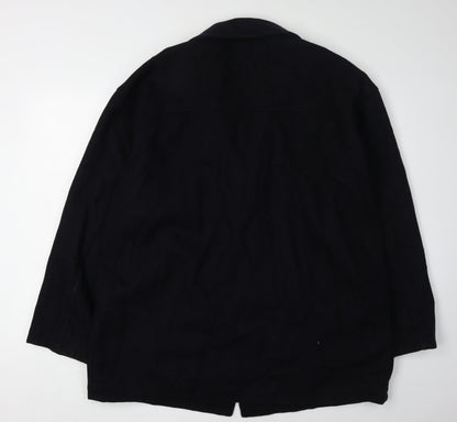 Mens UK Size XL Stone River Tradition Black Overcoat