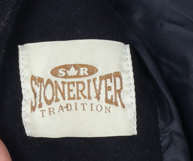 Mens UK Size XL Stone River Tradition Black Overcoat
