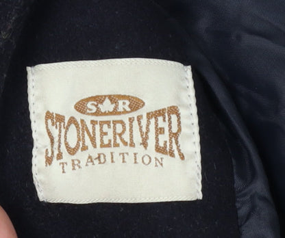Mens UK Size XL Stone River Tradition Black Overcoat