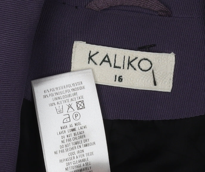 Kaliko Women's Purple Double-Breasted Blazer Size 16