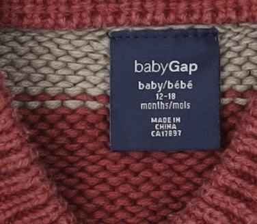 Baby Gap Unisex Multicoloured Striped Cardigan 12-18 Months