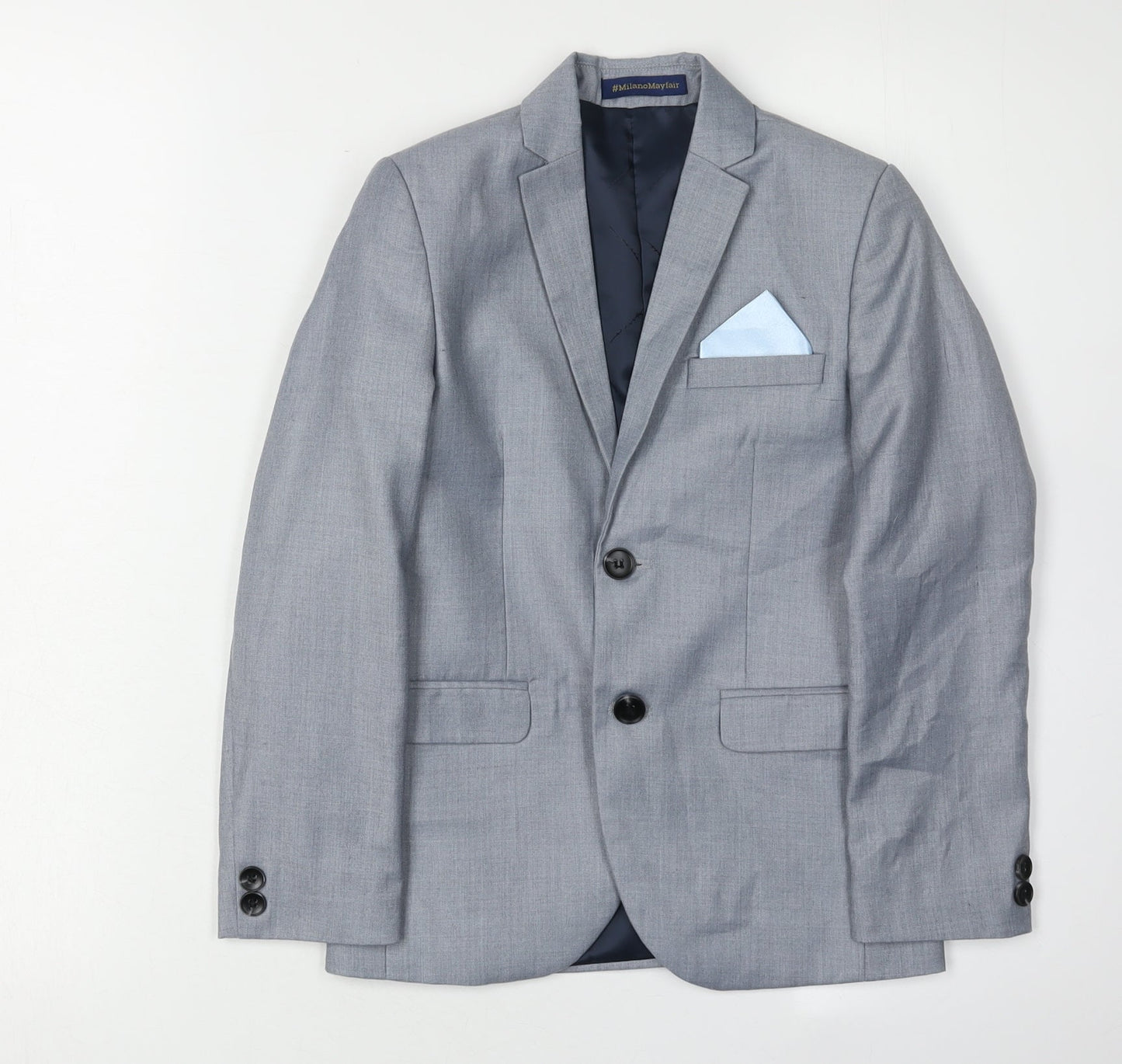 Milano Mayfair Boys Grey Single-Breasted Suit Jacket