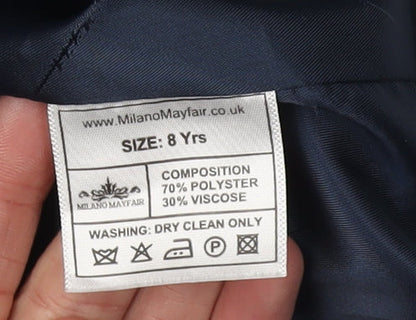 Milano Mayfair Boys Grey Single-Breasted Suit Jacket