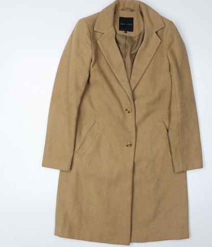 Womens UK Size 6 New Look Beige Overcoat