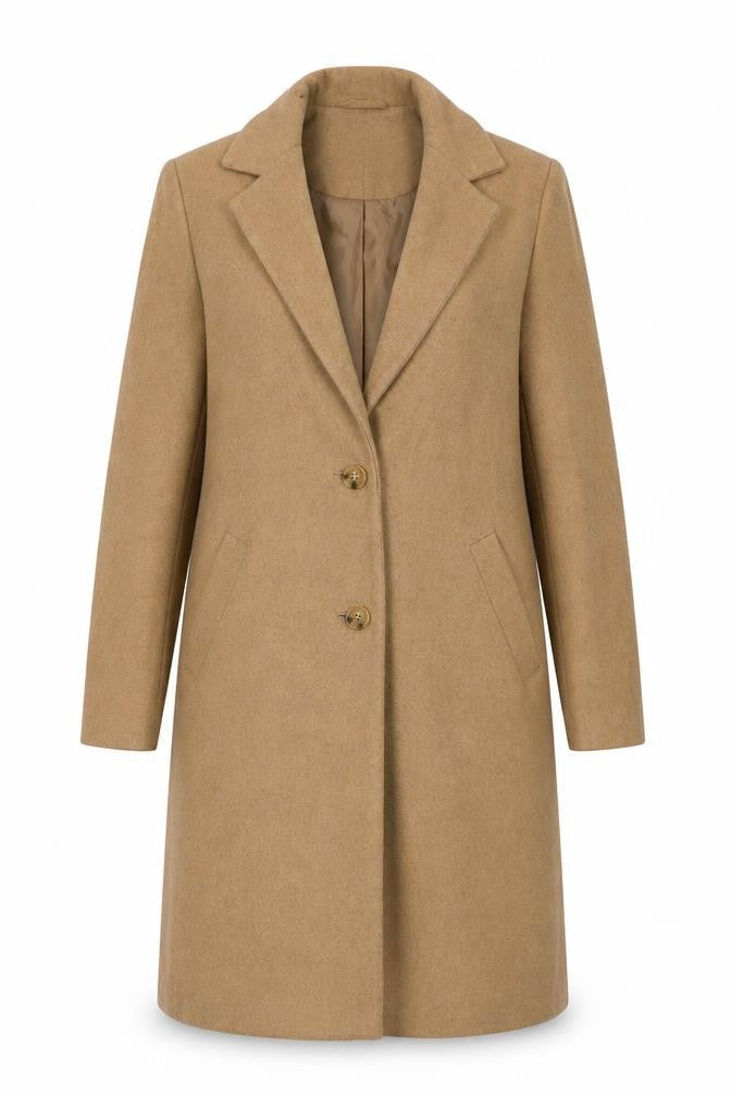 Womens UK Size 6 New Look Beige Overcoat