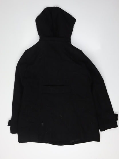 La Redoute Women's Black Hooded Wool Coat Size 12
