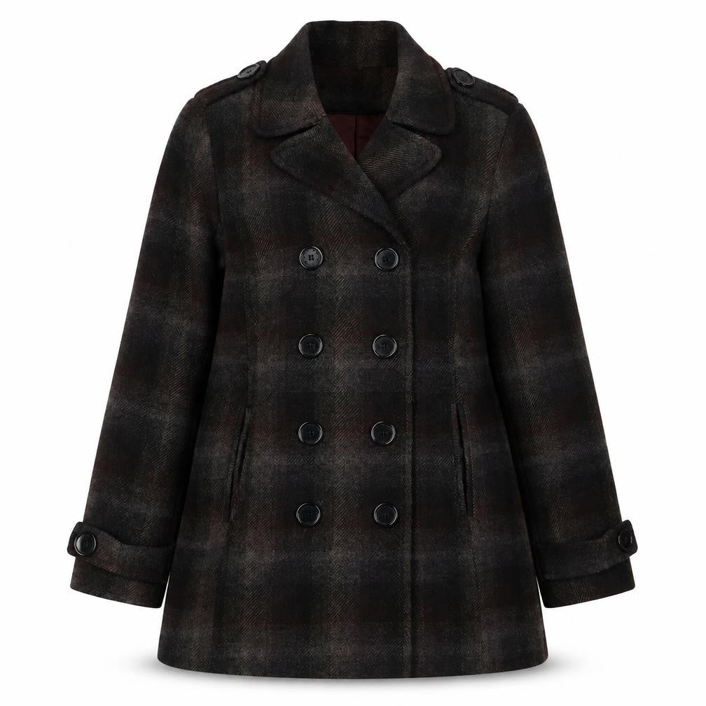 Womens UK Size 12 Austin Reed Black Pea Coat