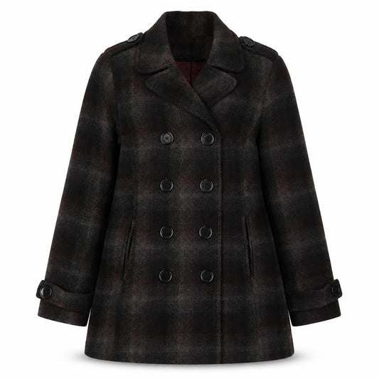Womens UK Size 12 Austin Reed Black Pea Coat