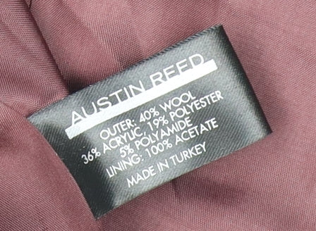 Austin Reed Women's Black Check Pea Coat Size 12