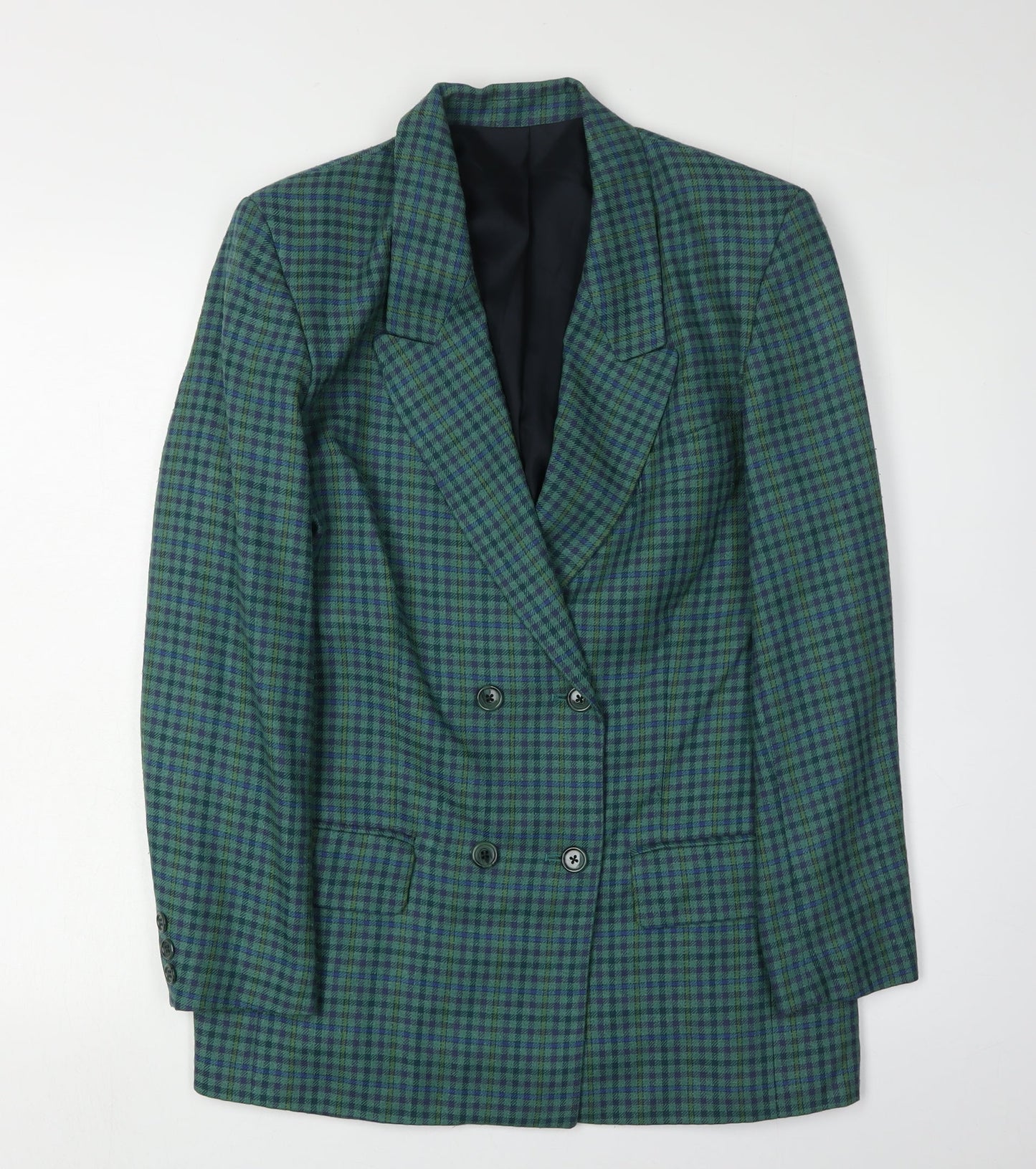 James Meade Women's Green Check Blazer Size 10