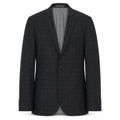 Next Men's Grey Check Blazer, Size 40R, Elegant Style