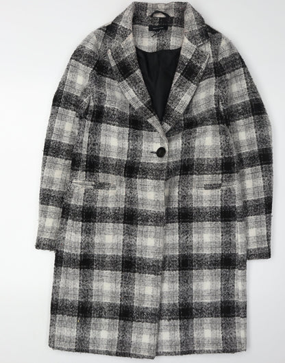 Womens UK Size 6 New Look Black Overcoat