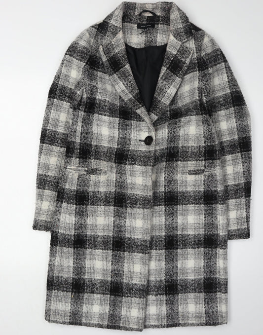 Womens UK Size 6 New Look Black Overcoat