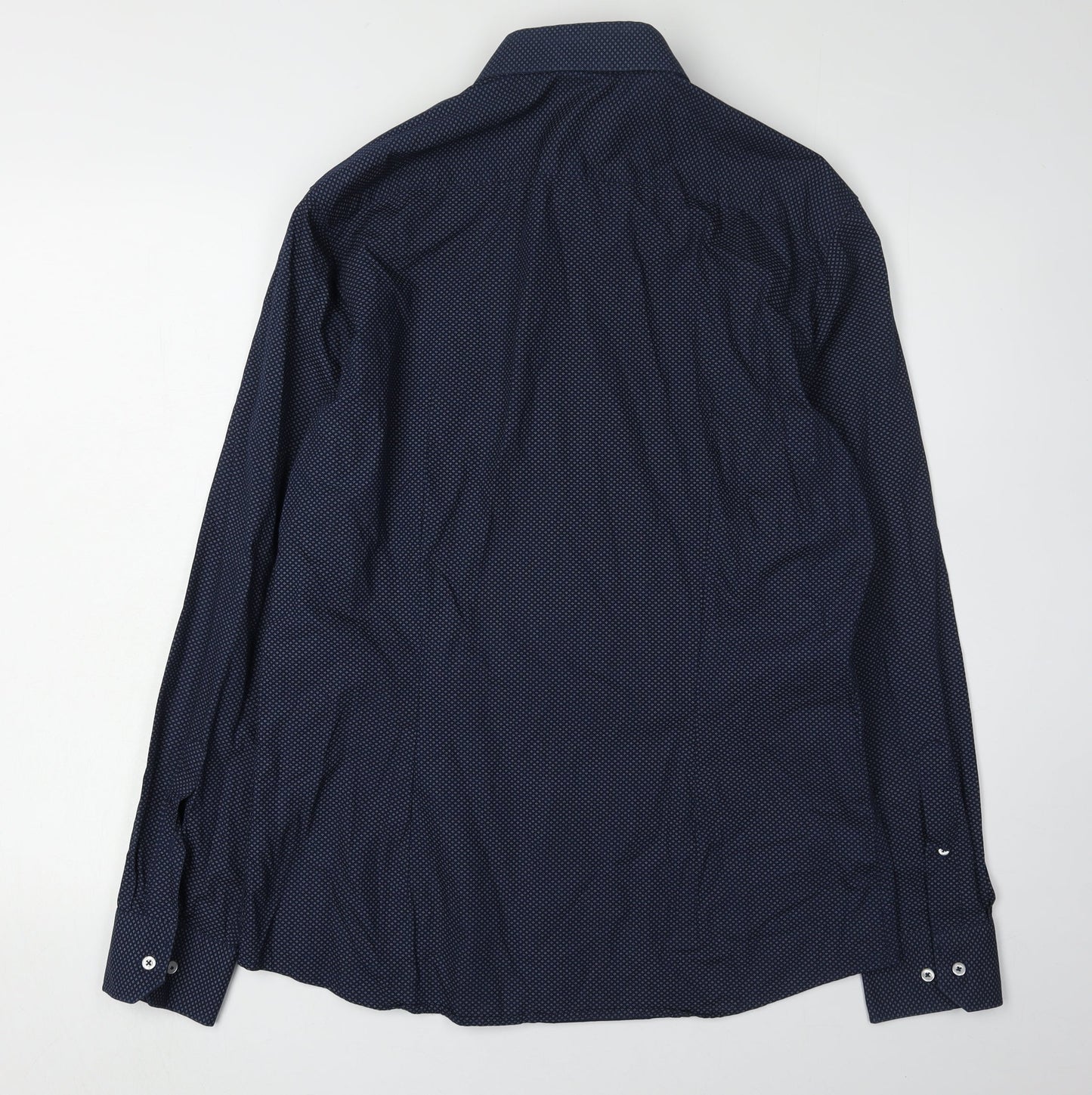 Livergy Men's Navy Long Sleeve Shirt 15.5 Regular Fit