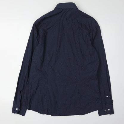 Livergy Men's Navy Long Sleeve Shirt 15.5 Regular Fit