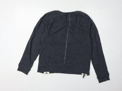 Womens UK Size S Superdry Black Pullover Sweatshirt