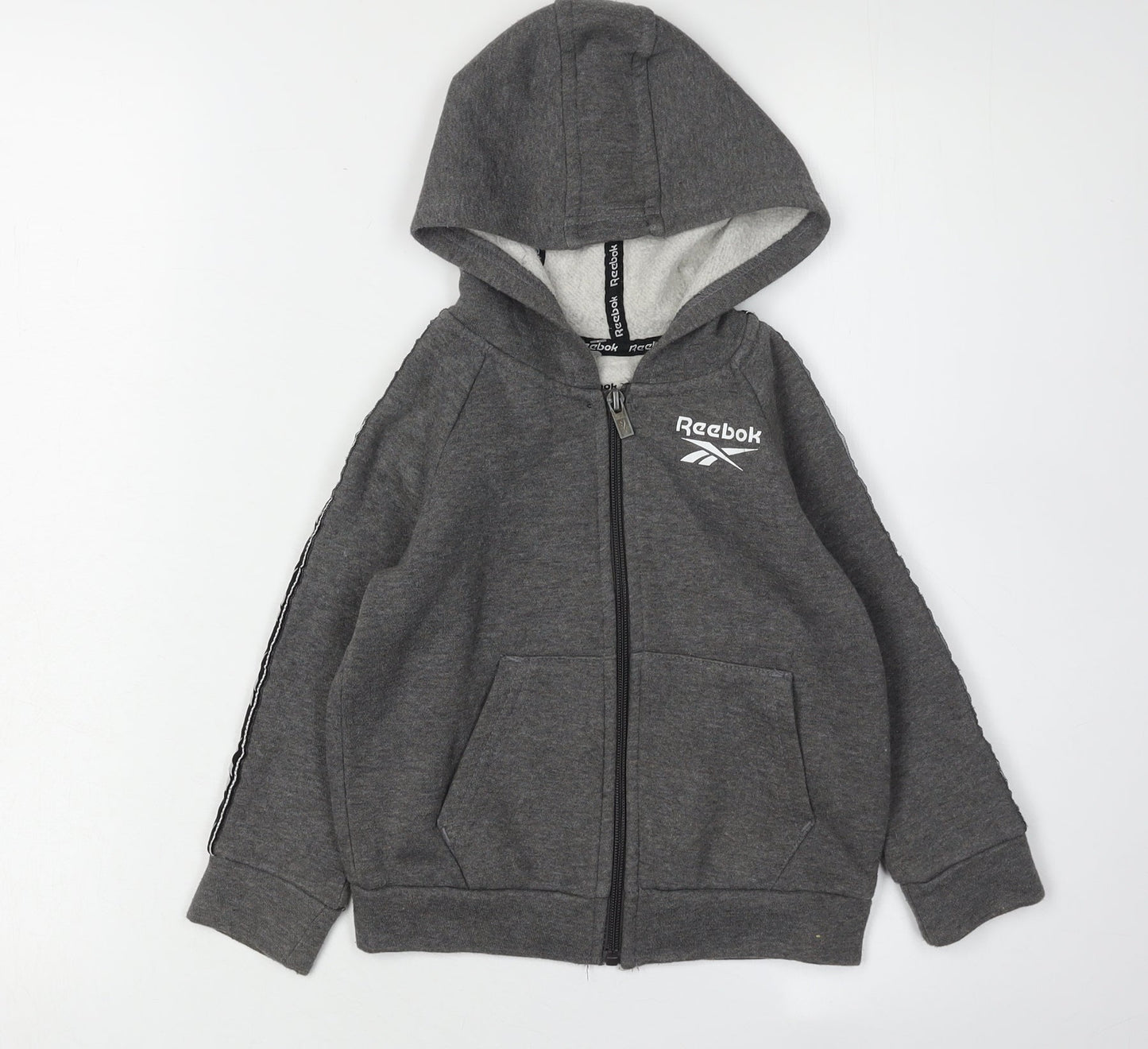 Reebok Boys Grey Full Zip Hoodie Size 2 Years