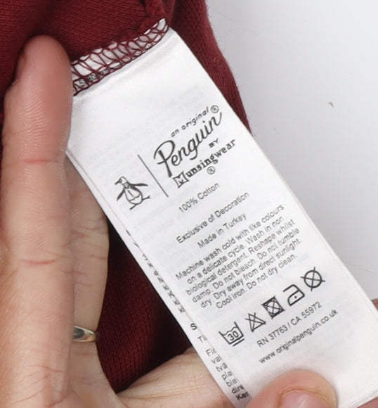 Original Penguin Men's Red Polo M Slim Fit Jersey