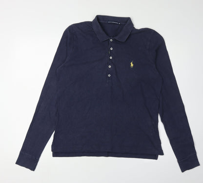 Ralph Lauren Sport Men's Blue Long Sleeve Polo XL
