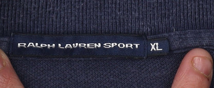 Ralph Lauren Sport Men's Blue Long Sleeve Polo XL
