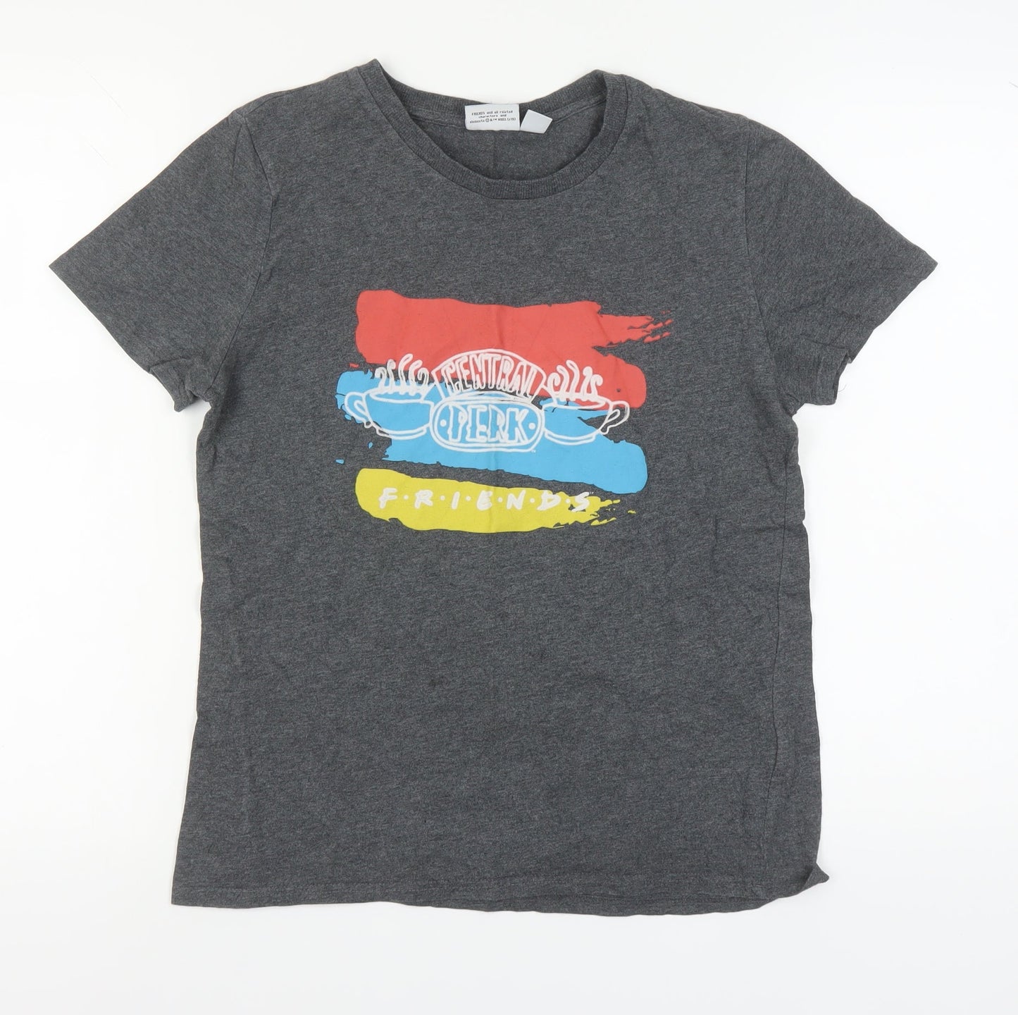 Womens UK Size S Friends Grey  T-Shirt