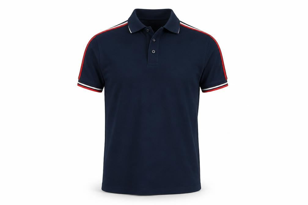 Threadbare Men's Blue Polo Shirt M with Logo Embellishment