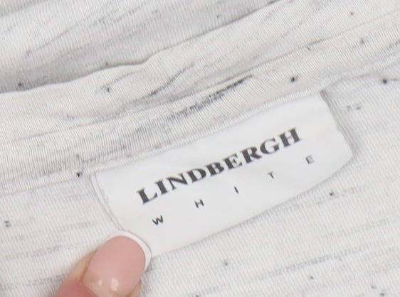 Lindbergh Men's White Crew Neck T-Shirt, M, Short Sleeve