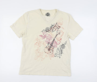 Unisex Adults UK Size M NEXT Beige  T-Shirt
