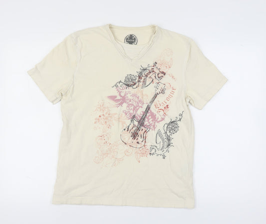Unisex Adults UK Size M NEXT Beige  T-Shirt