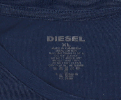 Mens UK Size XL Diesel Blue  T-Shirt