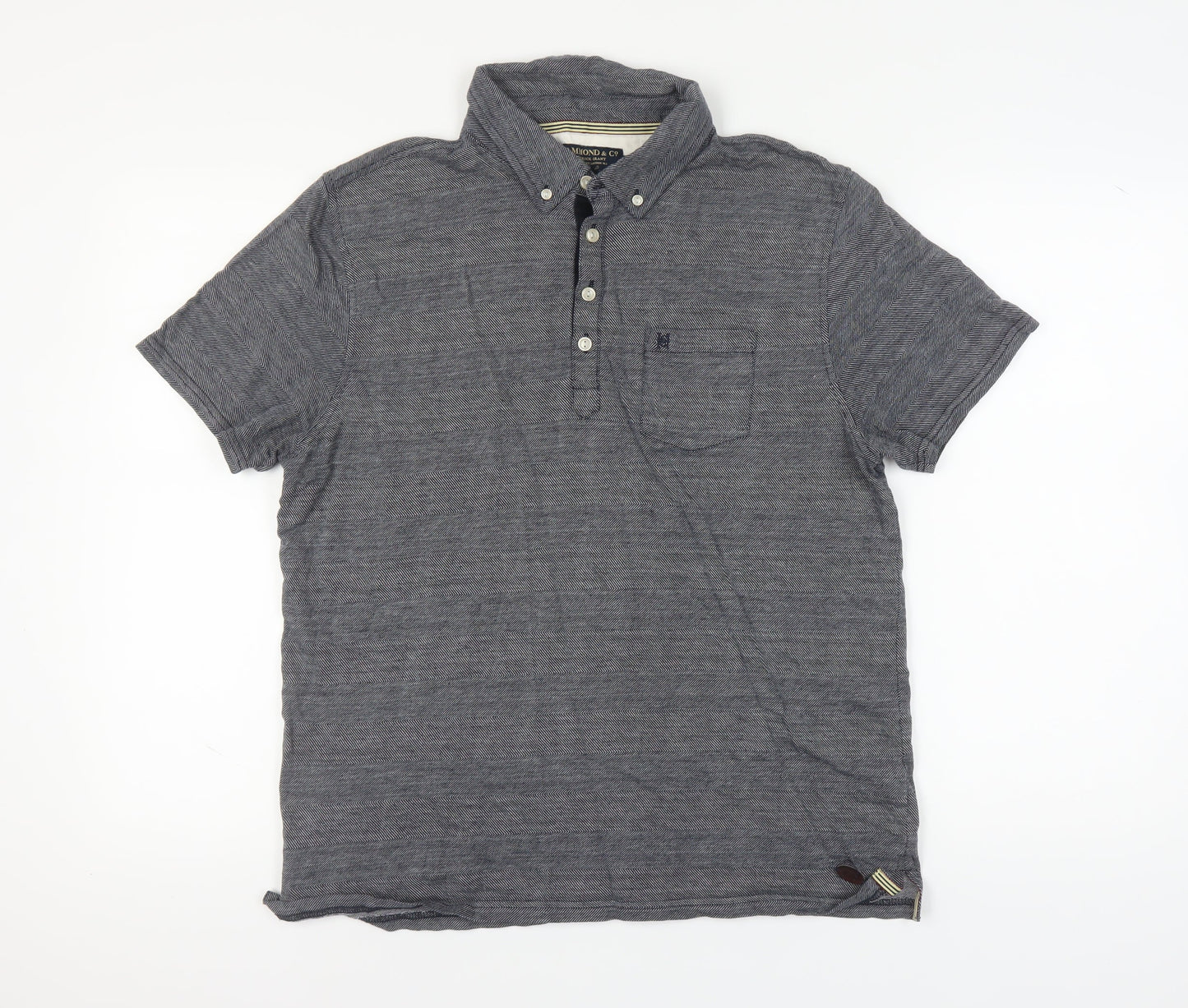 Hammond & Co Men's Grey Polo L Cotton Short Sleeve
