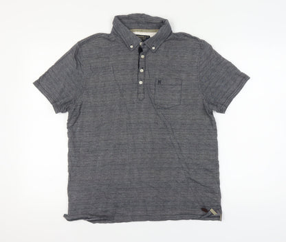 Hammond & Co Men's Grey Polo L Cotton Short Sleeve