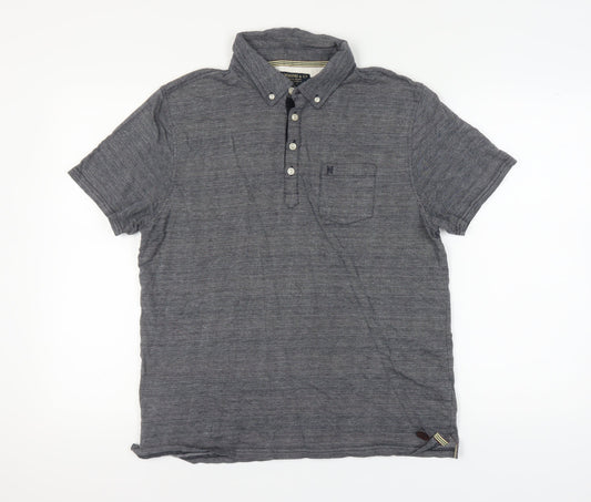 Hammond & Co Men's Grey Polo L Cotton Short Sleeve