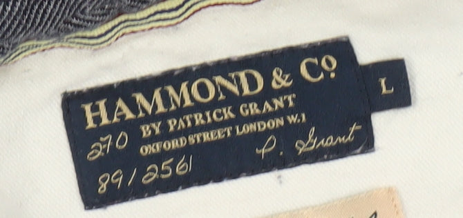 Hammond & Co Men's Grey Polo L Cotton Short Sleeve