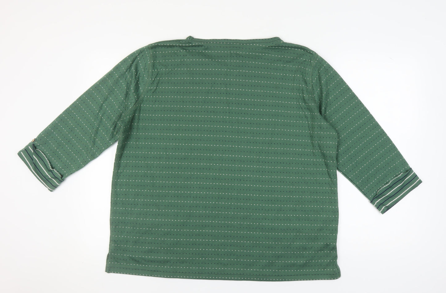 Womens UK Size XL Country Rose Green Basic T-Shirt