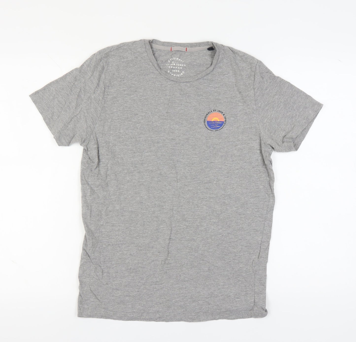 Mens UK Size S JACK & JONES Grey  T-Shirt