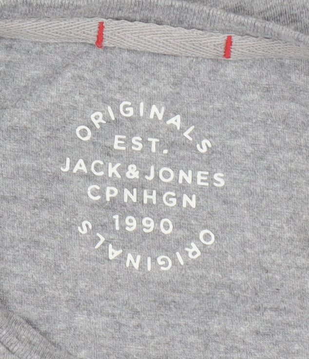 Mens UK Size S JACK & JONES Grey  T-Shirt