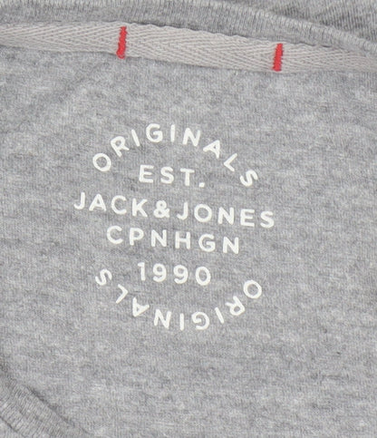 Mens UK Size S JACK & JONES Grey  T-Shirt