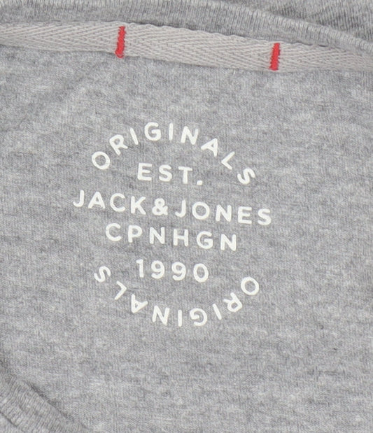 Mens UK Size S JACK & JONES Grey  T-Shirt