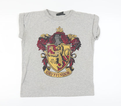 Womens UK Size 10 Harry Potter Grey  T-Shirt