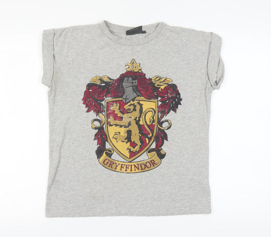 Womens UK Size 10 Harry Potter Grey  T-Shirt