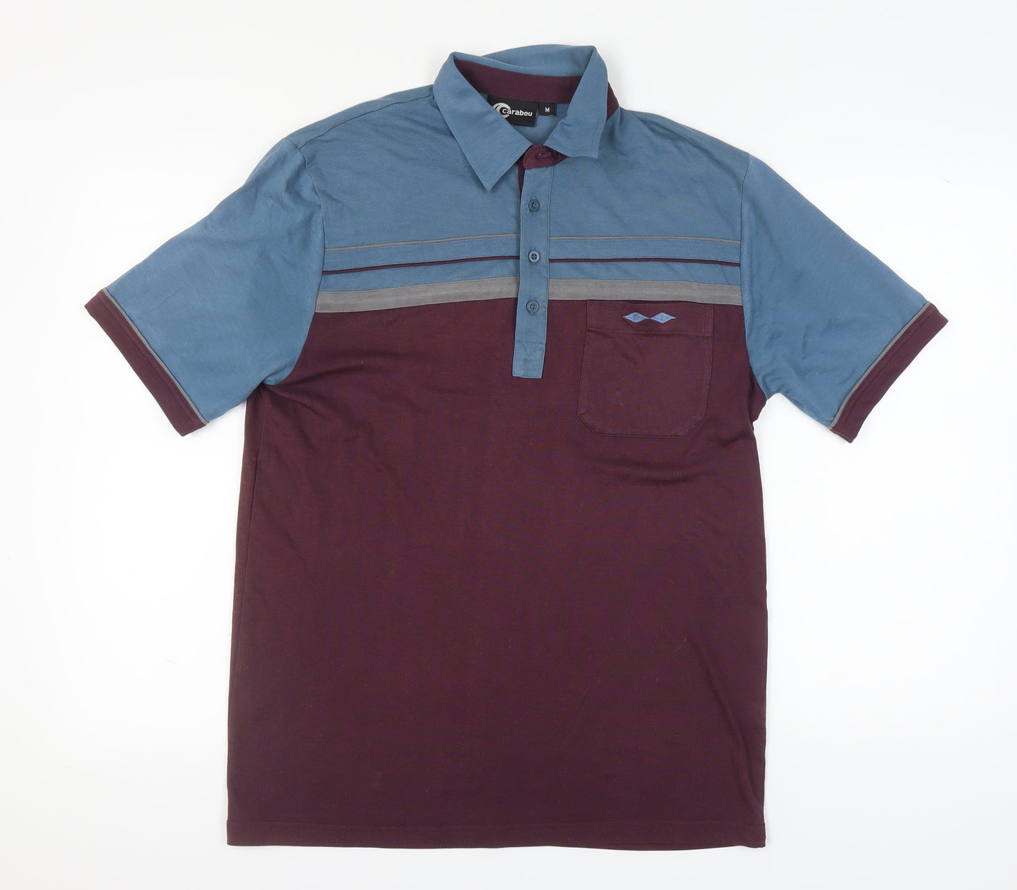 Carabou Men's Blue M Polo Colourblock