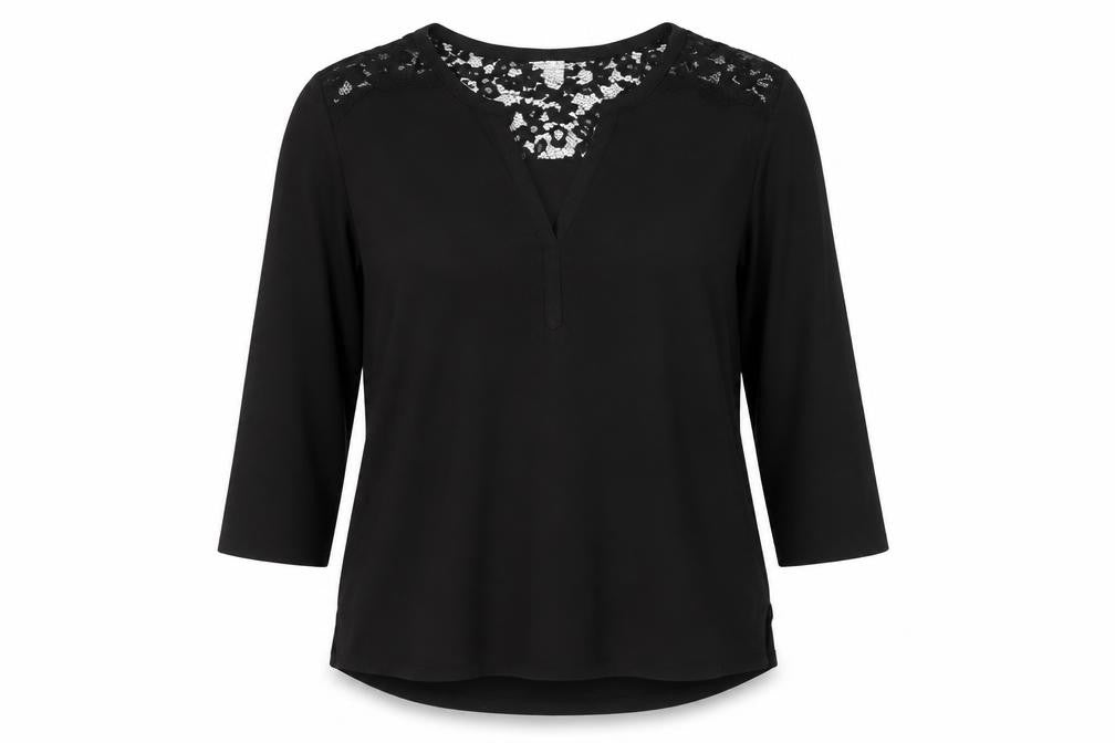 Womens UK Size L H&M Black Basic Blouse