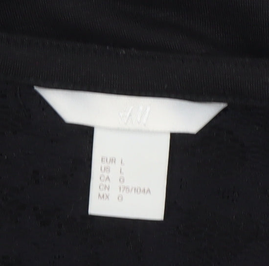 Womens UK Size L H&M Black Basic Blouse