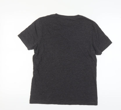 Red Herring Men's Grey Henley T-Shirt - Medium