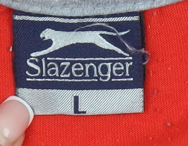 Slazenger Men's Red Crew Neck T-Shirt Size L