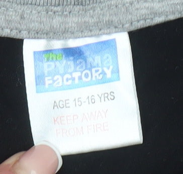 The Pyjama Factory Boys Black Gamer Pyjama Top 15-16 Years