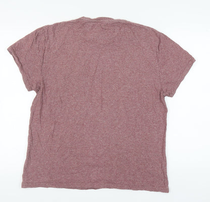 Linea Men's Red Cotton Crew Neck T-Shirt Size L
